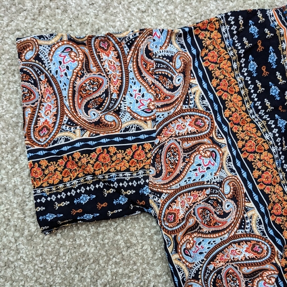 Boho tassel romper v neck short sleeve - Picture 8 of 13